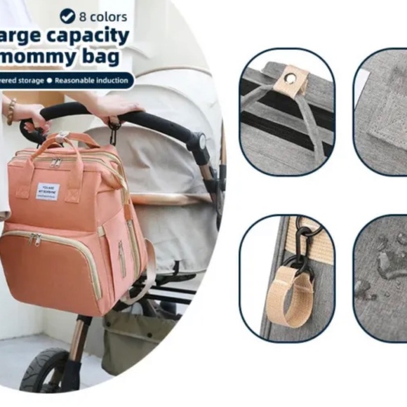 Diaper Bag Backpack Baby Diaper Baby Shower Gifts Multifunctional in Black New - Picture 10 of 12